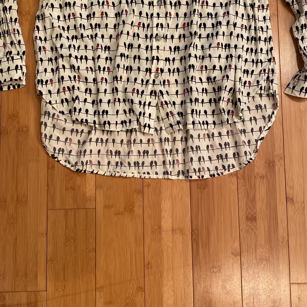 Red Bird Button Down Sz 1X - Picture 4 of 4